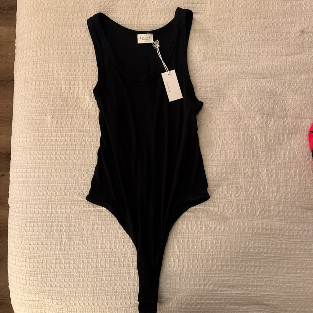 Black Sleeveless Bodysuit